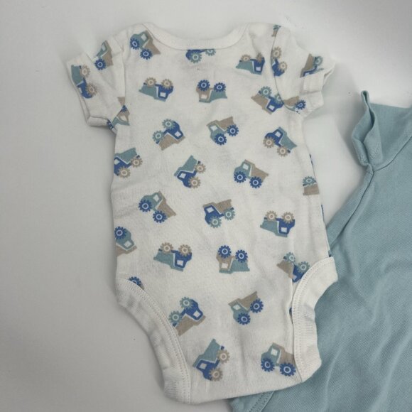 3 Pc Lot BABIES R US Baby Boy One Piece Bodysuit NB Newborn Cotton Blue EUC - Picture 8 of 11